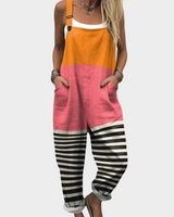 Evarielle - Softtouch-Jumpsuit in Orange Pink