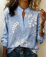 Brielle - Soft-Touch-Bluse in Blau
