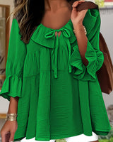Garbine – Elegante Bluse Mit Rüschen Am Ausschnitt in Hellgrün