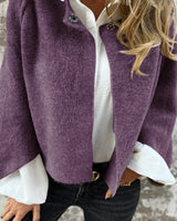Keylah - Elegante Strick Jacke in Lila