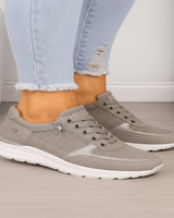 Ava - Sneaker mit Reißverschluss in Grau