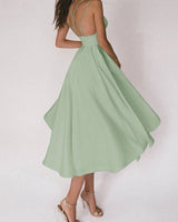 Rosebud | Kleid mit V-Ausschnitt und Trägern in Grün