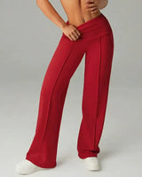 Alba | Hosen mit geradem Schnitt und weitem Bein in Rot
