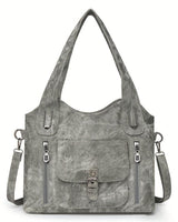Franky | Vintage-Schultertasche in Grau