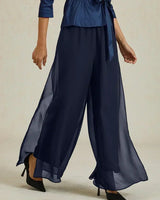 Tairess - Weit geschnittene Hose in Marineblau