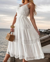Stylisches Sommer-Boho-Kleid in Weiß