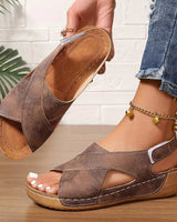 Vintage-Sandalen in Braune Farbe