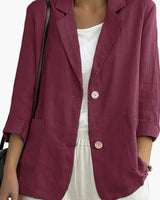 Damen Blazer im lässigen Business Look in Dunkelrot
