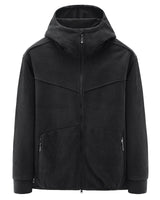 Fleecejacke mit Kapuze für Männer - Nils in Schwarz