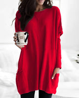 Marcella - Langarmshirt für Wärme in Rot
