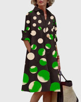 Oshadi - Elegantes Mini Kleid Mit Tasche in Grün