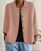 Athena | Rundhals Kurzarm Top in Rosa