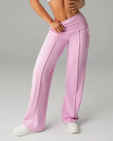Alba | Hosen mit geradem Schnitt und weitem Bein in Rosa
