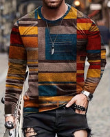 Kellan – Langärmliges Hemd MIT Geometrischem Patchwork-print in Mehrfarbig