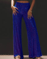 Tnora – Hose Mit Weitem Bein Und Hoher Taille in Blau