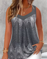 Thembi – Bequemes Tanktop Mit V-Ausschnitt in Grau