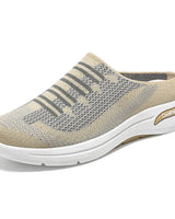 Schicke und atmungsaktive Damen Slip-On Mesh Sneakers in Beige