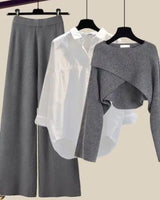 Anglea | Dreiteiliges Langarmset in Grau