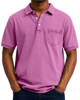 KONRAD | LÄSSIGES VINTAGE-POLO in Rosa
