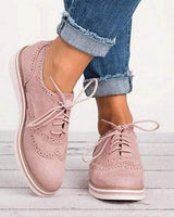 Nadia | Damen Schnüroxfords Plateausohle – Oxford Plateau Schuhe Komfort 2026 in Rosa
