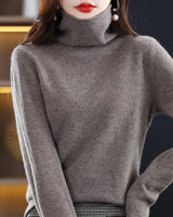 Akainu - Eleganter Rollkragenpullover in Dunkelgrau