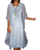 Venolia – Zweiteiliges Kleid Mit Blumenmuster in Blau