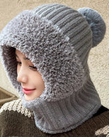 Zarte Fleece Wintermütze - Kimberly in Grau