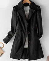 ARIANA | ELEGANTER UND LÄSSIGER WINDBREAKER in Schwarz