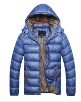 Herren-Steppjacke mit glänzender Oberfläche - Maden in Blau