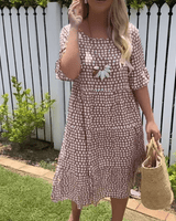 Zora | Von Ozeanen inspiriertes, luftiges Sommerkleid in Braun