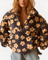 Elizabeth - Stylischer Pullover mit Blumendekoration in Gelb