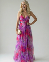 Isel | Soft Wrap Maxikleid in Pink