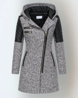 Katrin™ | Elegante warme Winterjacke in Hellgrau