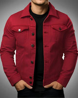 Leroy - Stilvolle Jeansjacke für Herren in Rot