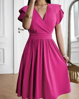 Laura - Stilvolles Kleid mit V-Ausschnitt für Damen in Rosa