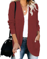 HANAE –  Long-cardigan mit retro-flair in Hellrot