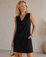 Janyne – Luftiges Leinen-Minikleid: 1+1 Gratis in Schwarz