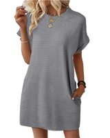 Elviaa – Elegantes Minikleid Mit Tasche in Grau