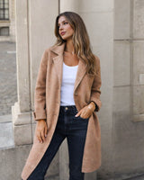 Mathei – Langärmelige Jacke Mit Knöpfen in Beige