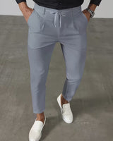 Krsto – High-End-Hosen MIT Hohem Bund in Grau
