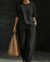 Carenza - Oversize-Zweiteiler-Set in Schwarz