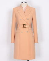 Stilvolles Einfarbiges Blazer-Kleid - Celeste in Hellbraun