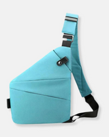 Liv | Sichere Schultertasche aus Nylon in Hellblau