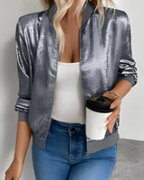 Alexia - Stilvolle Bomberjacke in Grau