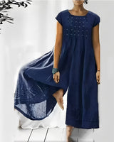 Claudia - Stilvoller kurzärmeliger Jumpsuit für Damen in Blau