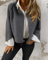 Judith™ | Elegante, warme kurze Jacke in Grau