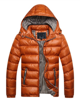 Herren-Steppjacke mit glänzender Oberfläche - Maden in Weinrot