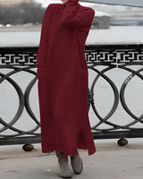 Popi | Lässiges langes Winterkleid in Rot