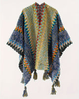 Briana - Decke Mit Quasten Und Streifenmuster Cape Reise Jacke in Hellgelb