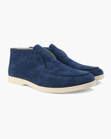 Keynes - Hohe Wildleder Hausschuhe in Blau